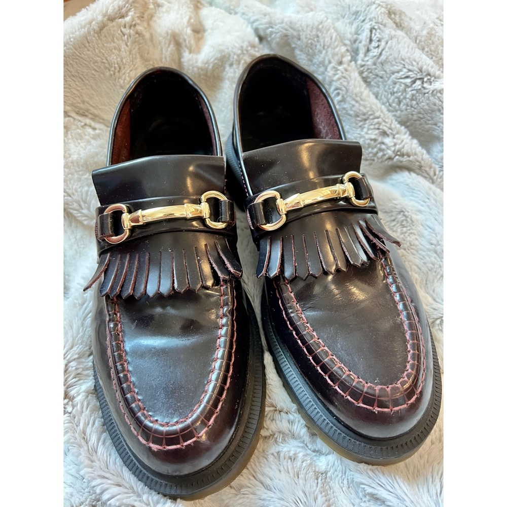 NEVER WORN! Dr. Martens ADRIAN SNAFFLE SMOOTH LEATHER KILTIE LOAFERS Size 9